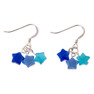 Carrie Elspeth Blue Cats Eye Star Earrings